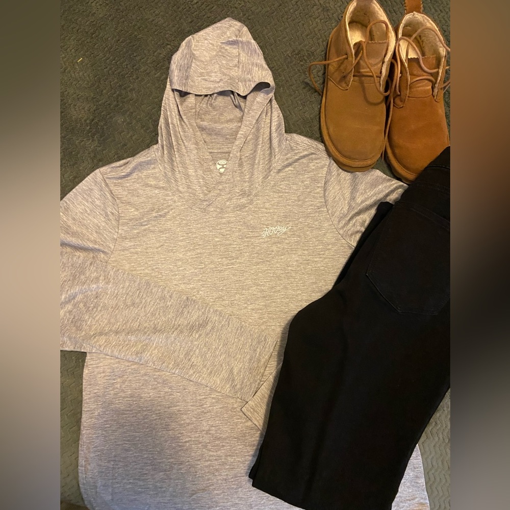 Grey hooded Hooey lightweight Sweatshirt